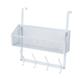 Maxbell over The Door Storage Rack Hanging Door Organizer for Bedroom Closet Kitchen White Single Tier