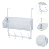 Maxbell over The Door Storage Rack Hanging Door Organizer for Bedroom Closet Kitchen White Single Tier