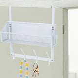 Maxbell over The Door Storage Rack Hanging Door Organizer for Bedroom Closet Kitchen White Single Tier