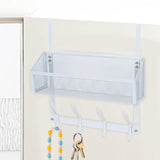 Maxbell over The Door Storage Rack Hanging Door Organizer for Bedroom Closet Kitchen White Single Tier
