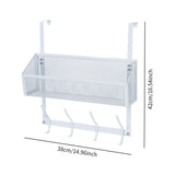 Maxbell over The Door Storage Rack Hanging Door Organizer for Bedroom Closet Kitchen White Single Tier
