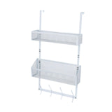 Maxbell over The Door Storage Rack Hanging Door Organizer for Bedroom Closet Kitchen White Double Tier