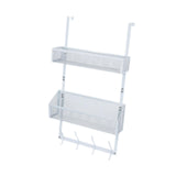 Maxbell over The Door Storage Rack Hanging Door Organizer for Bedroom Closet Kitchen White Double Tier