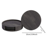 Maxbell 4" Drink Coasters Set of 6 Leather Coasters for Drinks for Garden Countertop dark gray