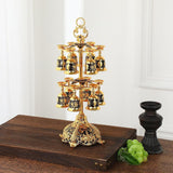 Maxbell 2 Tier Lightweight Metal Stemware Hanging Stand for Wine Cabinet Desktop Bar