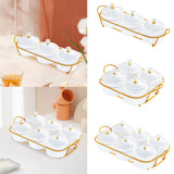 Maxbell Appetizer Food Display Dish Platter Snacks Dish for Home Dried Fruit Wedding 3 Grids