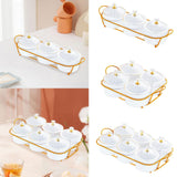Maxbell Appetizer Food Display Dish Platter Snacks Dish for Home Dried Fruit Wedding 3 Grids