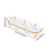Maxbell Appetizer Food Display Dish Platter Snacks Dish for Home Dried Fruit Wedding 3 Grids