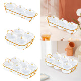Maxbell Appetizer Food Display Dish Platter Snacks Dish for Home Dried Fruit Wedding 3 Grids