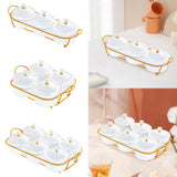Maxbell Appetizer Food Display Dish Platter Snacks Dish for Home Dried Fruit Wedding 3 Grids