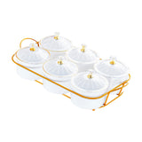 Maxbell Appetizer Food Display Dish Platter Snacks Dish for Home Dried Fruit Wedding 6 Grids