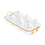 Maxbell Appetizer Food Display Dish Platter Snacks Dish for Home Dried Fruit Wedding 6 Grids