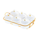 Maxbell Appetizer Food Display Dish Platter Snacks Dish for Home Dried Fruit Wedding 6 Grids
