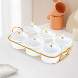Maxbell Appetizer Food Display Dish Platter Snacks Dish for Home Dried Fruit Wedding 6 Grids