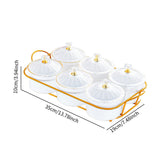 Maxbell Appetizer Food Display Dish Platter Snacks Dish for Home Dried Fruit Wedding 6 Grids