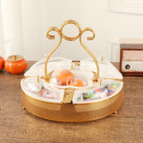 Maxbell Divided Serving Tray Snack Platter with Lid for Entertaining Multifunctional