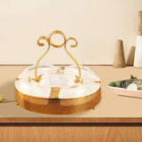 Maxbell Divided Serving Tray Snack Platter with Lid for Entertaining Multifunctional