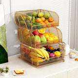 Maxbell Fruit Storage Basket Multi Tier Vegetables Storage Rack for Party Countertop Large