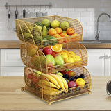 Maxbell Fruit Storage Basket Multi Tier Vegetables Storage Rack for Party Countertop Medium