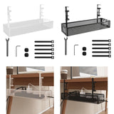 Maxbell Cable Management Tray Space Saving Desk Wire Management for Dorm Home Office white