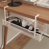 Maxbell Cable Management Tray Space Saving Desk Wire Management for Dorm Home Office white