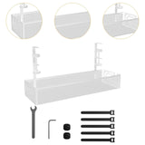 Maxbell Cable Management Tray Space Saving Desk Wire Management for Dorm Home Office white