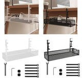 Maxbell Cable Management Tray Space Saving Desk Wire Management for Dorm Home Office white