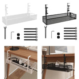 Maxbell Cable Management Tray Space Saving Desk Wire Management for Dorm Home Office white