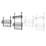 Maxbell over The Door Storage Rack Back of Door Storage Organizer for Pantry Kitchen Black Single Tier