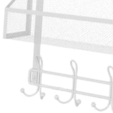 Maxbell over The Door Storage Rack Back of Door Storage Organizer for Pantry Kitchen White Single Tier