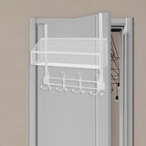 Maxbell over The Door Storage Rack Back of Door Storage Organizer for Pantry Kitchen White Single Tier