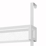 Maxbell over The Door Storage Rack Back of Door Storage Organizer for Pantry Kitchen White Double Tier