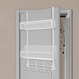 Maxbell over The Door Storage Rack Back of Door Storage Organizer for Pantry Kitchen White Double Tier
