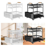 Maxbell Dish Drying Rack 2 Layer Dish Rack for Kitchen Counter Countertop Restaurant White