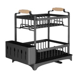 Maxbell Dish Drying Rack 2 Layer Dish Rack for Kitchen Counter Countertop Restaurant Black