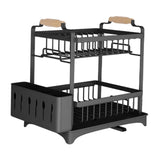Maxbell Dish Drying Rack 2 Layer Dish Rack for Kitchen Counter Countertop Restaurant Black