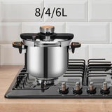 Maxbell Pressure Cooker Large Capacity Kitchen Soup Stewpot for Camping Kitchen Home 8L