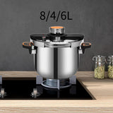 Maxbell Pressure Cooker Large Capacity Kitchen Soup Stewpot for Camping Kitchen Home 8L