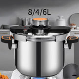 Maxbell Pressure Cooker Large Capacity Kitchen Soup Stewpot for Camping Kitchen Home 8L