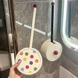 Maxbell Toilet Brush and Holder Set Supplies Bathroom Accessories Deep Cleaning Tool White