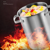 Maxbell Stainless Steel Large Soup Pot Multifunctional Japanese Frying Pan for Hotel