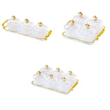 Maxbell Divided Serving Dishes Dried Fruit Tray with Lid for Cookies Dried Fruit Nut 3 Grid
