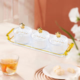 Maxbell Divided Serving Dishes Dried Fruit Tray with Lid for Cookies Dried Fruit Nut 3 Grid