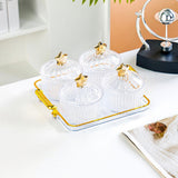 Maxbell Divided Serving Dishes Dried Fruit Tray with Lid for Cookies Dried Fruit Nut 4 Grid
