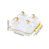 Maxbell Divided Serving Dishes Dried Fruit Tray with Lid for Cookies Dried Fruit Nut 4 Grid