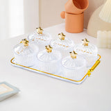 Maxbell Divided Serving Dishes Dried Fruit Tray with Lid for Cookies Dried Fruit Nut 6 Grid