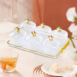 Maxbell Divided Serving Dishes Dried Fruit Tray with Lid for Cookies Dried Fruit Nut 6 Grid