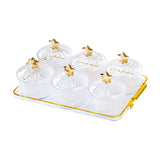 Maxbell Divided Serving Dishes Dried Fruit Tray with Lid for Cookies Dried Fruit Nut 6 Grid