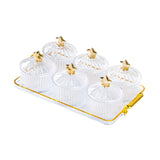Maxbell Divided Serving Dishes Dried Fruit Tray with Lid for Cookies Dried Fruit Nut 6 Grid