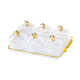 Maxbell Divided Serving Dishes Dried Fruit Tray with Lid for Cookies Dried Fruit Nut 6 Grid